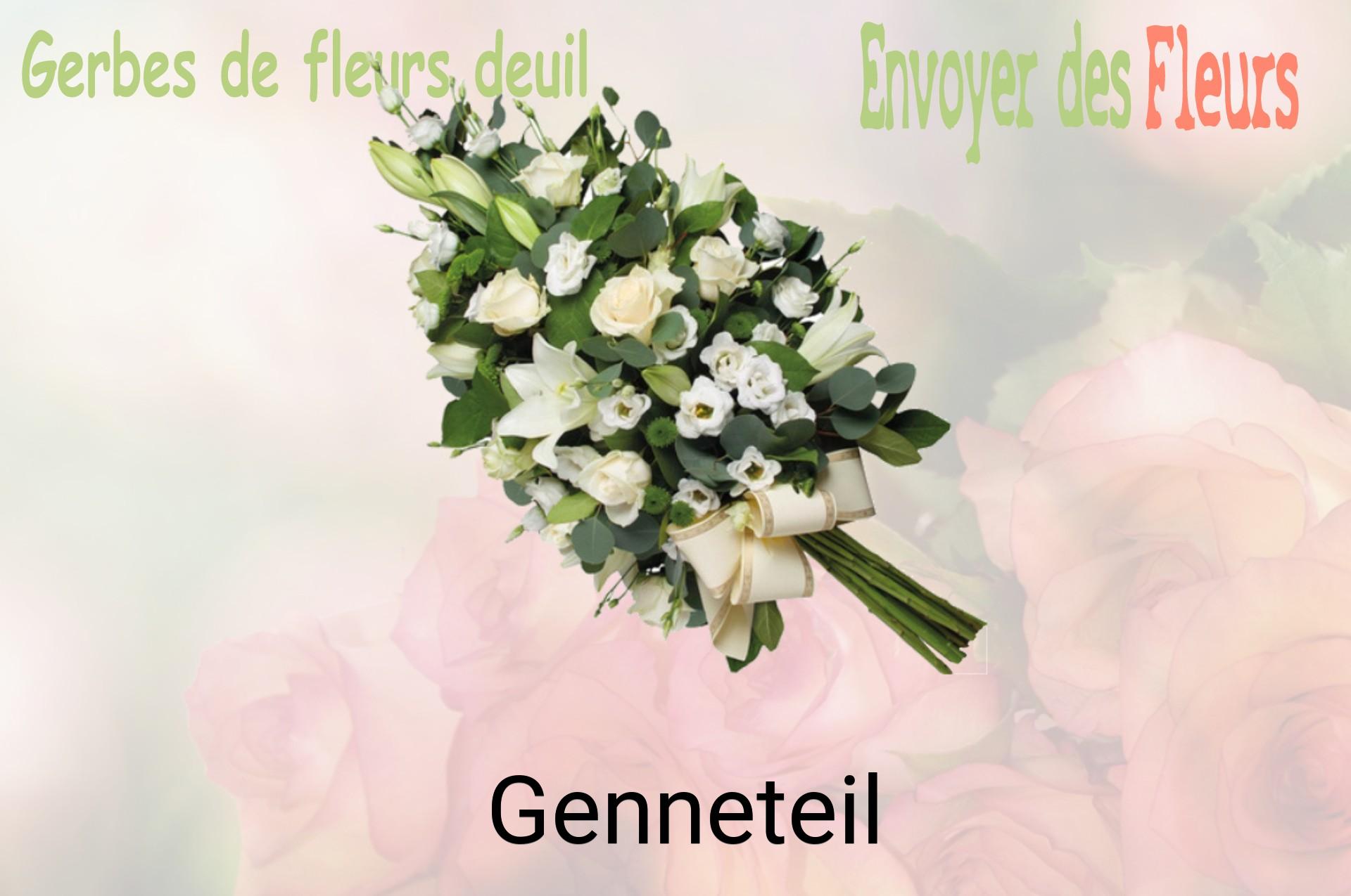 Gerbe de fleurs de deuil livrée à Genneteil